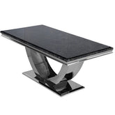 Bentley Venice Grey Marble Top Dining Table - Pendle Village Furniture